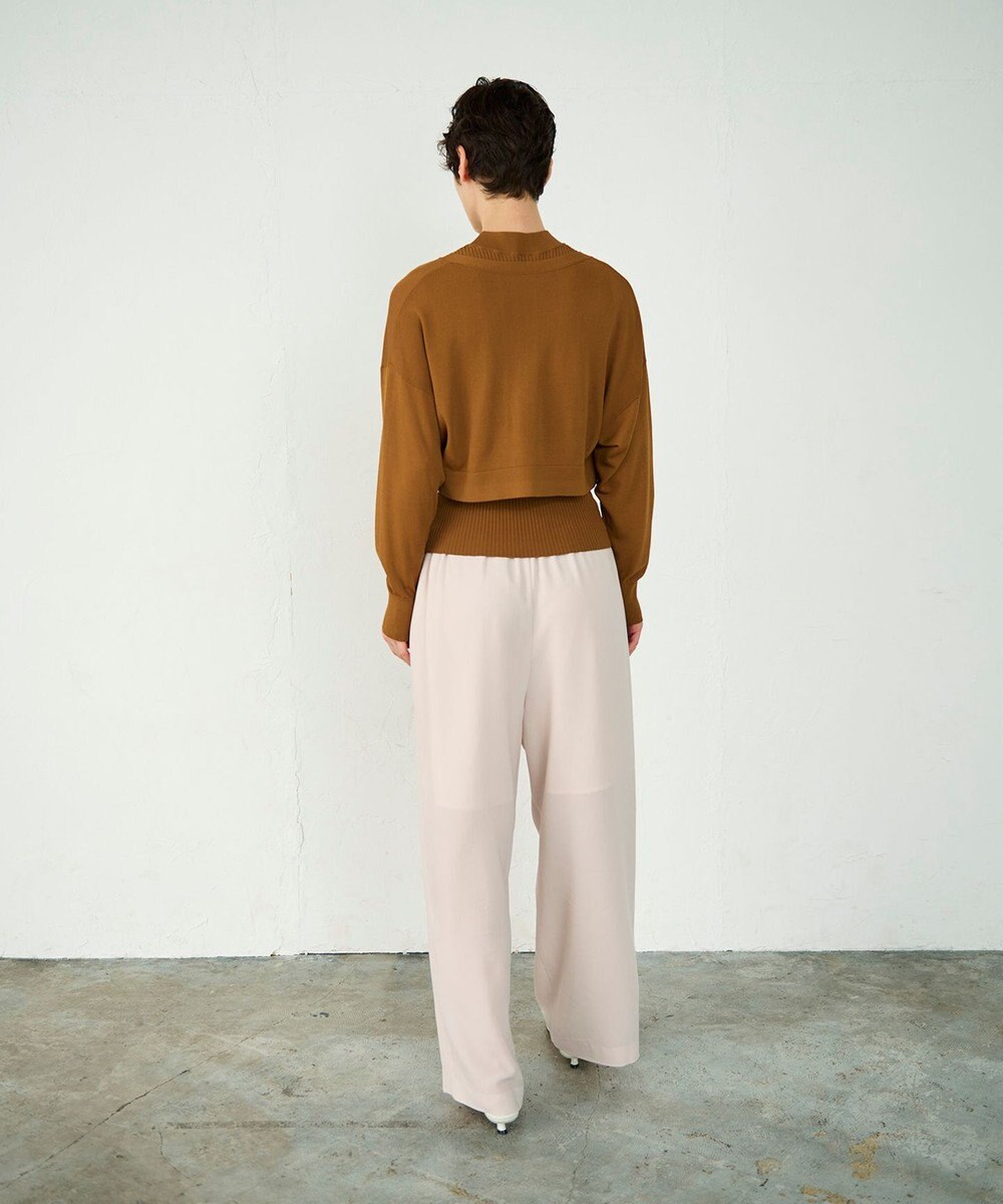 GRACE CONTINENTAL ショートドルマンニットカーディガン 