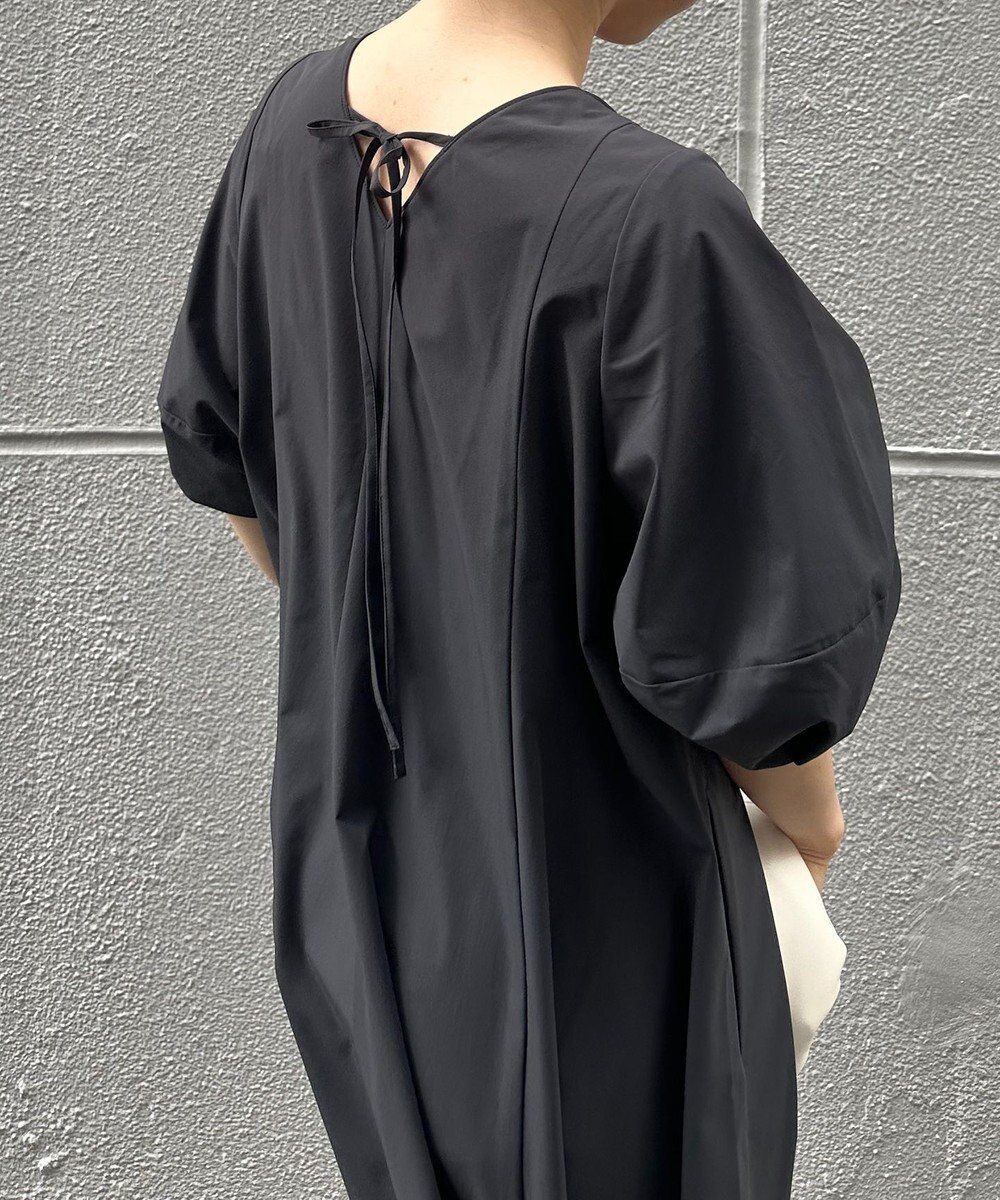 UNFILO 【撥水/シワになりにくい】FINE MOVE ランタンスリーブワンピース 