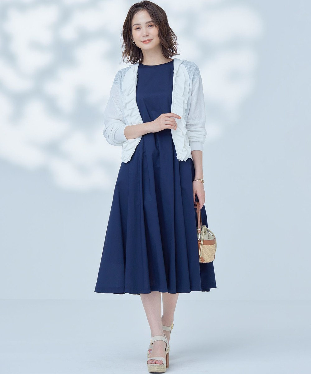 組曲 【WEB限定】  シアーニットフリルパーカー 