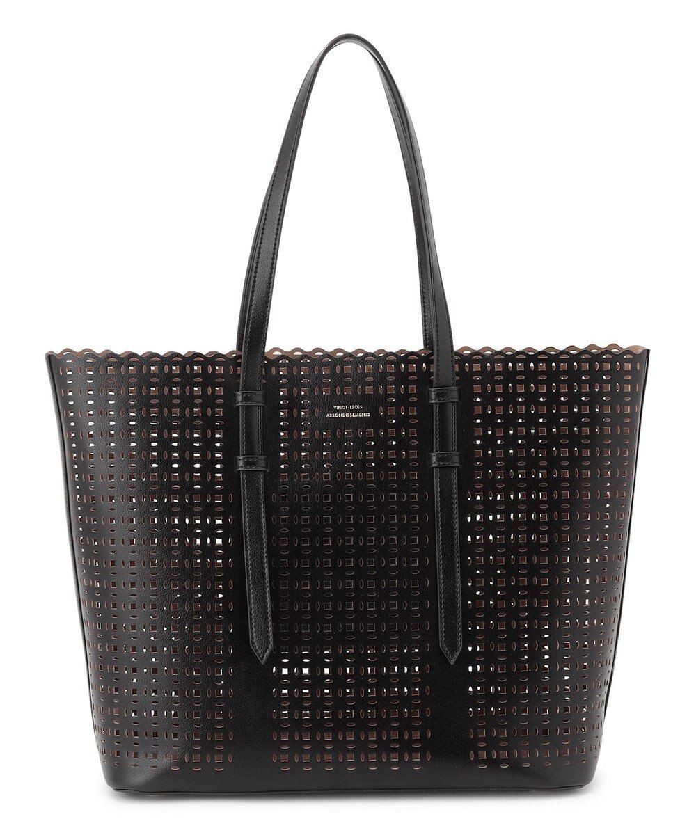 23区 フェイクレザー カットアウト トートバッグ 