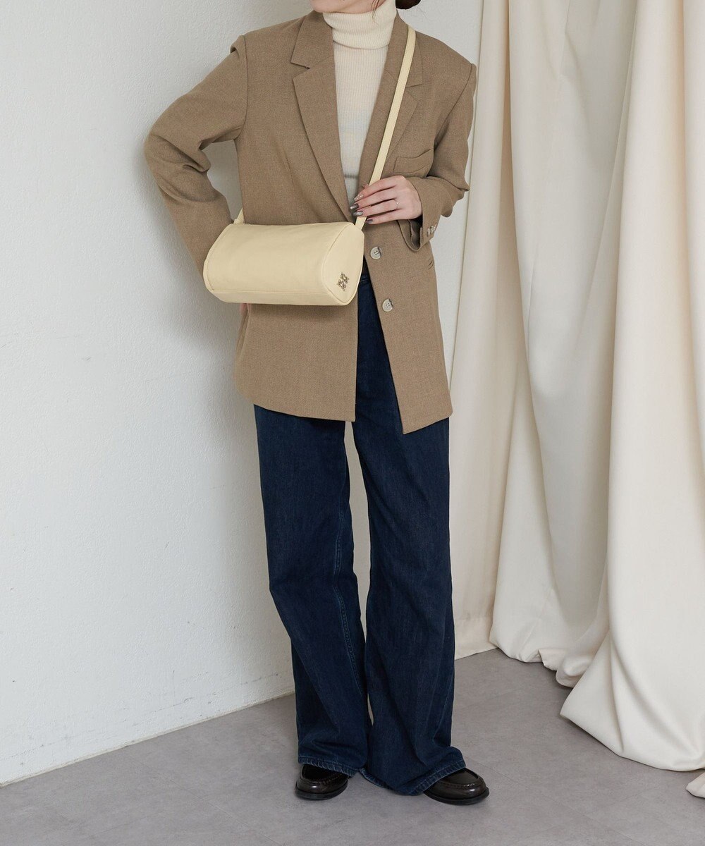 russet ソフトレザーロールショルダーバッグ(CE-1661) 