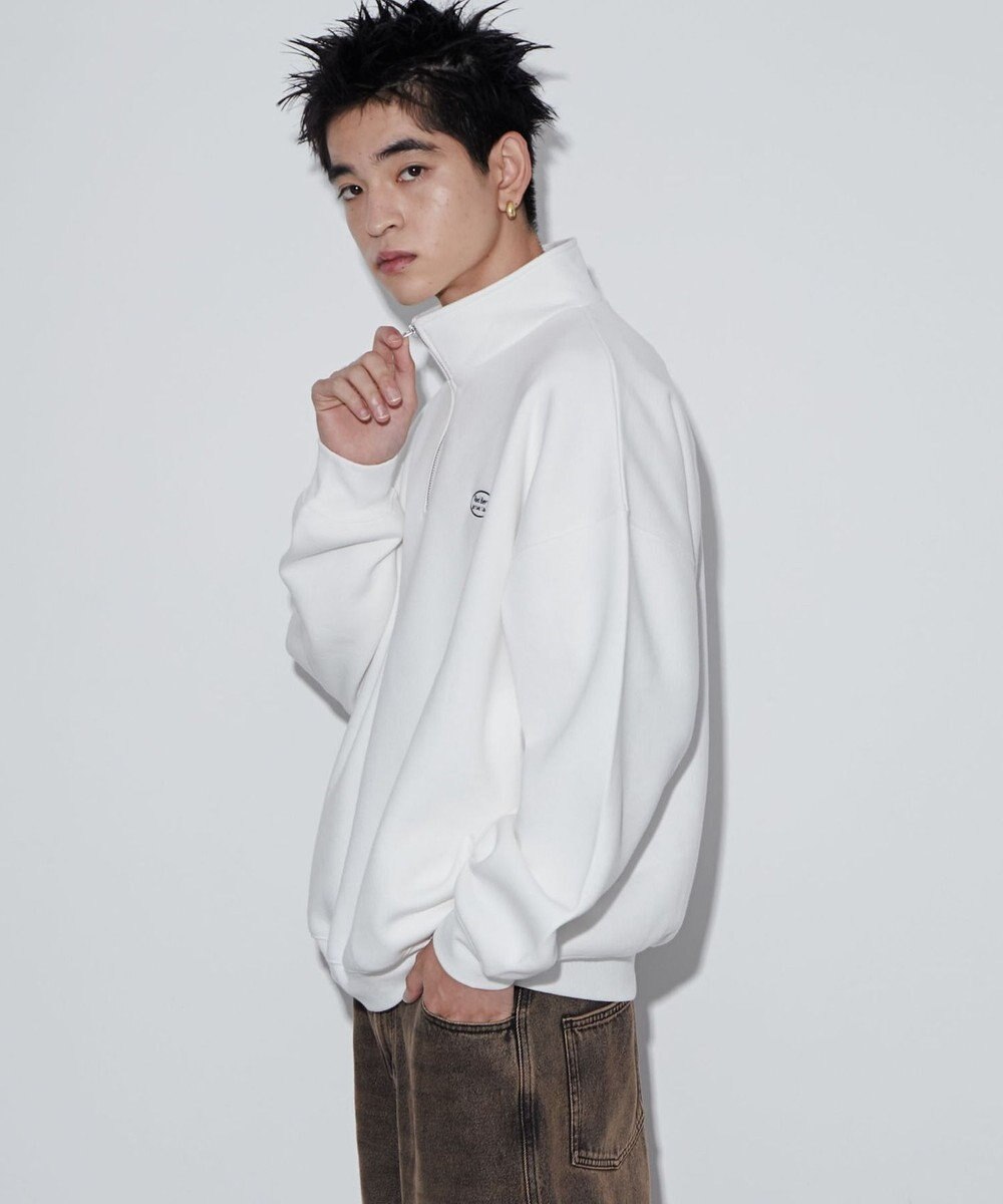 WEGO ワンポイントハーフジッププルオーバー 