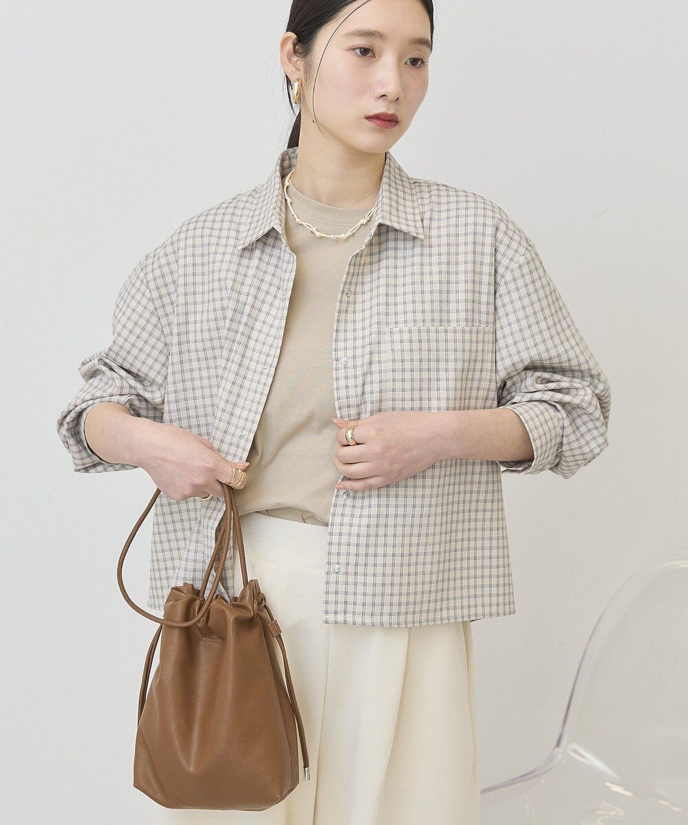 AMERICAN HOLIC ミニチェックショート丈シャツ 