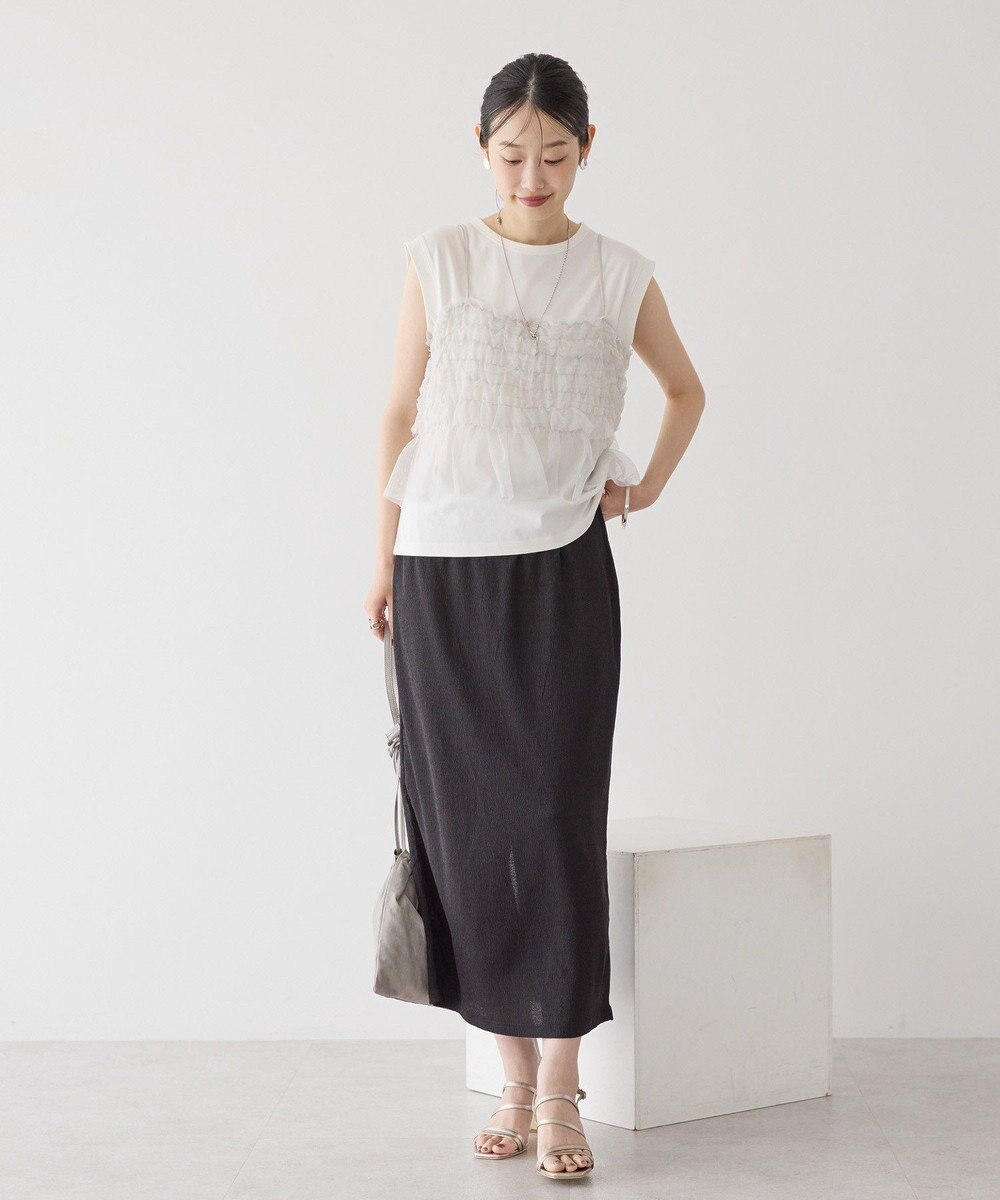 AMERICAN HOLIC 【2点セット】チュールキャミ+ノースリーブT 