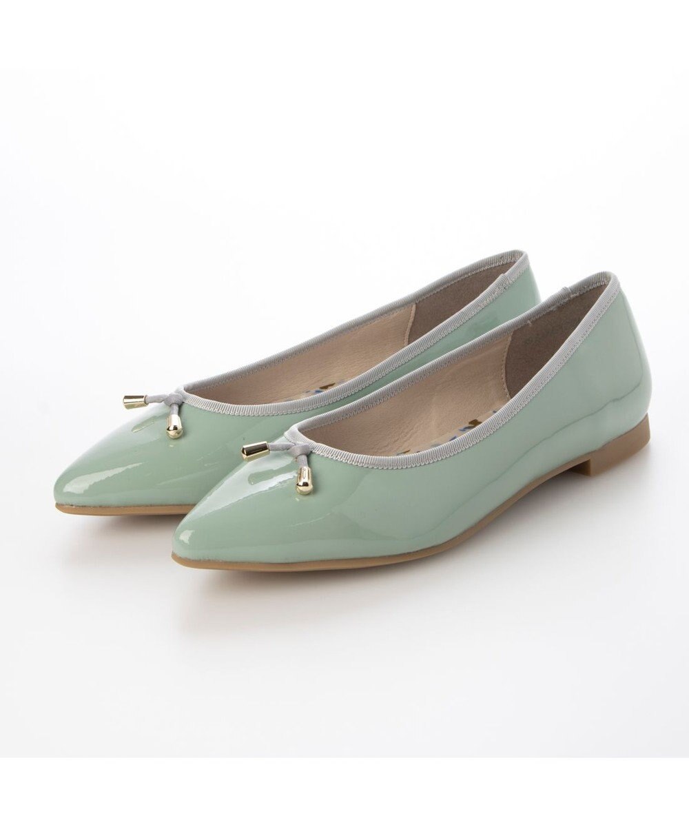 MODE ET JACOMO <carino>【レイン対応】エナメルプレーンパンプス 