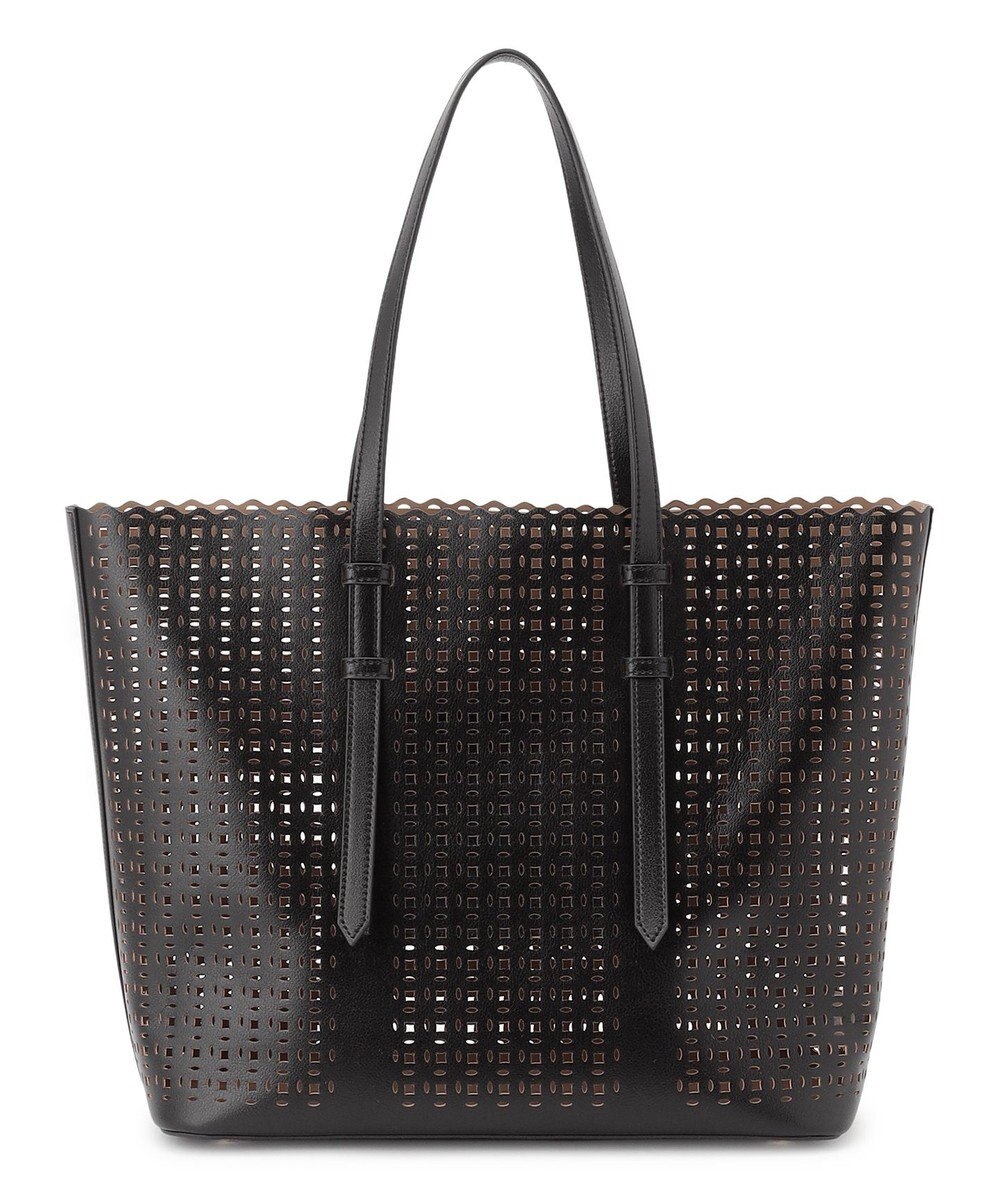 23区 フェイクレザー カットアウト トートバッグ 