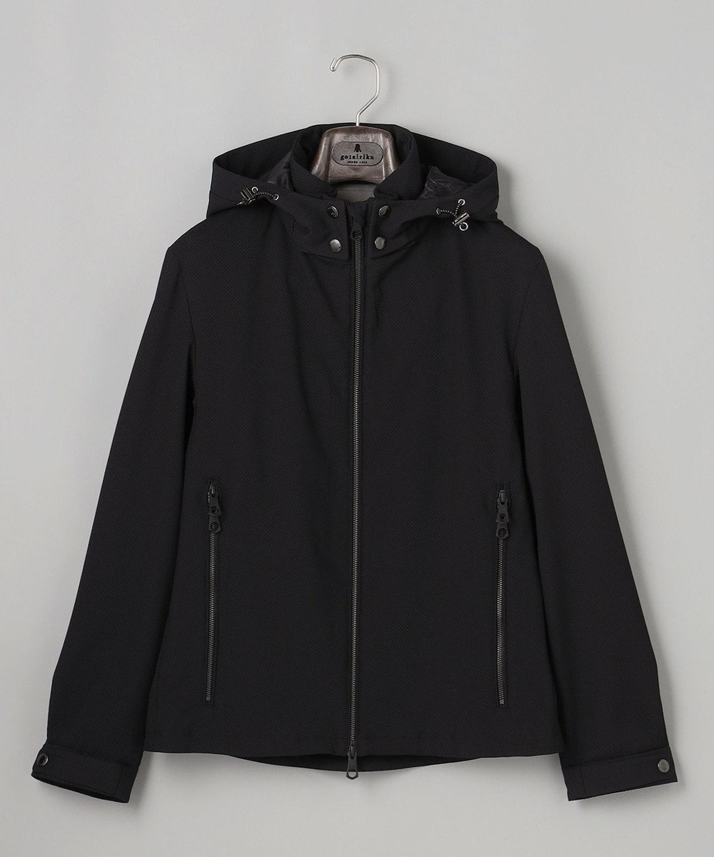 GOTAIRIKU 仕事で着られる【シワになりにくい/洗える/ストレッチ/吸水速乾】バブルテック フーデッドブルゾン 