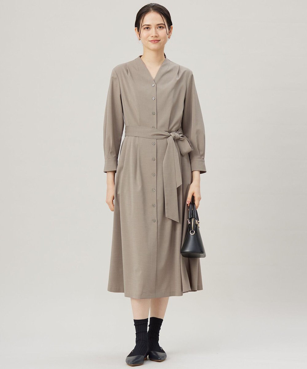 自由区 L 【接触冷感・UVカット・吸水速乾・洗える】ドライタッチファンクショナル ワンピース 