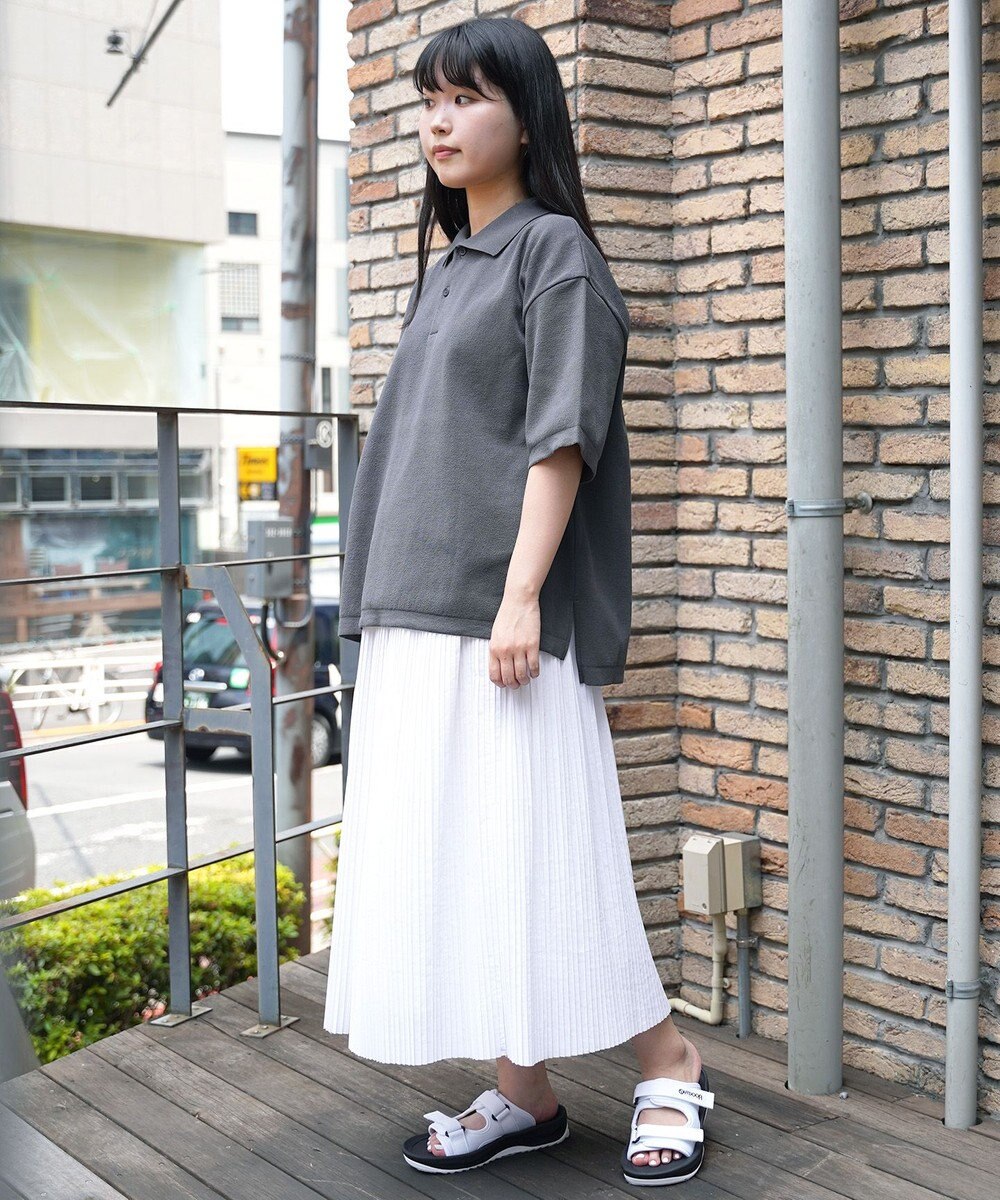 WHITE MAILS 【UNISEX】PAPER KINT HALF SLEEVE OVERSIZED ポロシャツ 