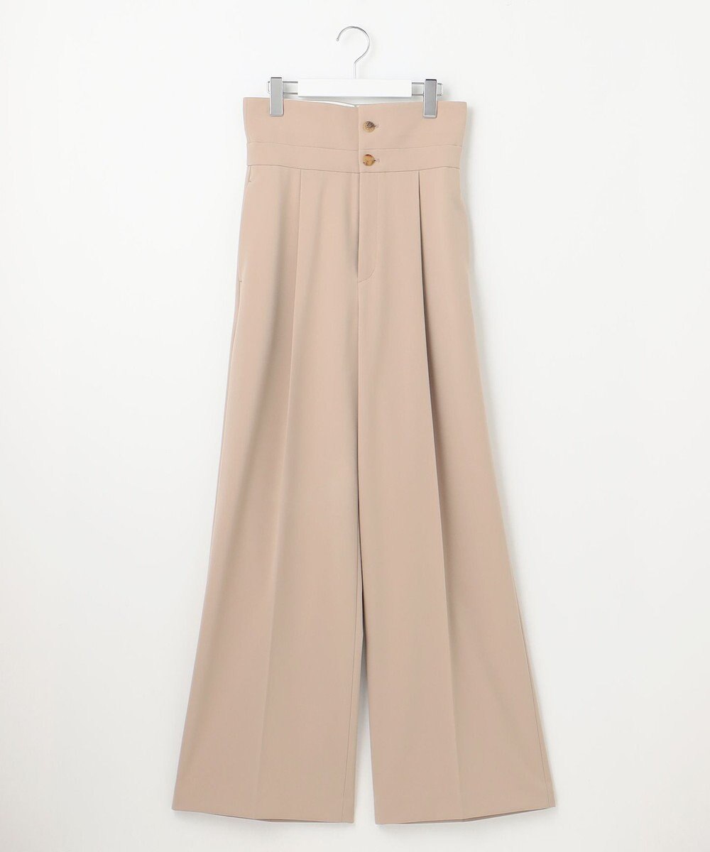 23区 【エステータ】コットンダブルクロス マーベルト ワイドパンツ 