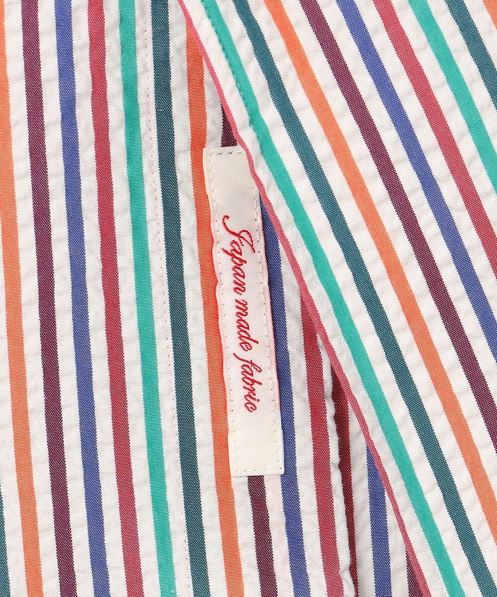 J.PRESS MEN 【J.PRESS ORIGINALS】Cotton Silk Seersucker Regular Half Sleeve Shirt / Baggy-Fit 