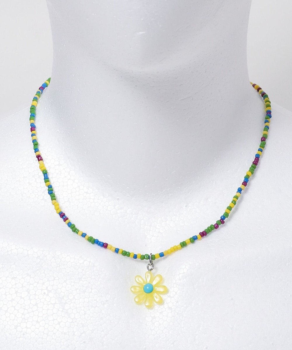 WEGO Lフラワーカラービーズネックレス 