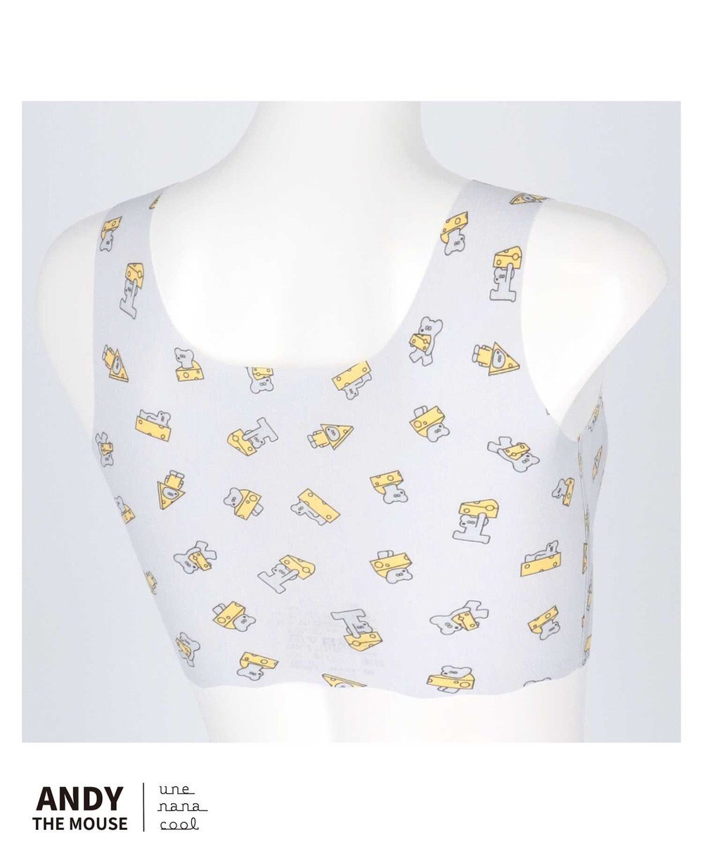 une nana cool MADE WITH ねずみのANDY【綿混】フラット仕上げノンワイヤーブラジャー 