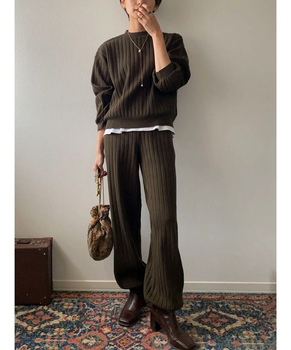 Green Parks リブニットプルオーバー 