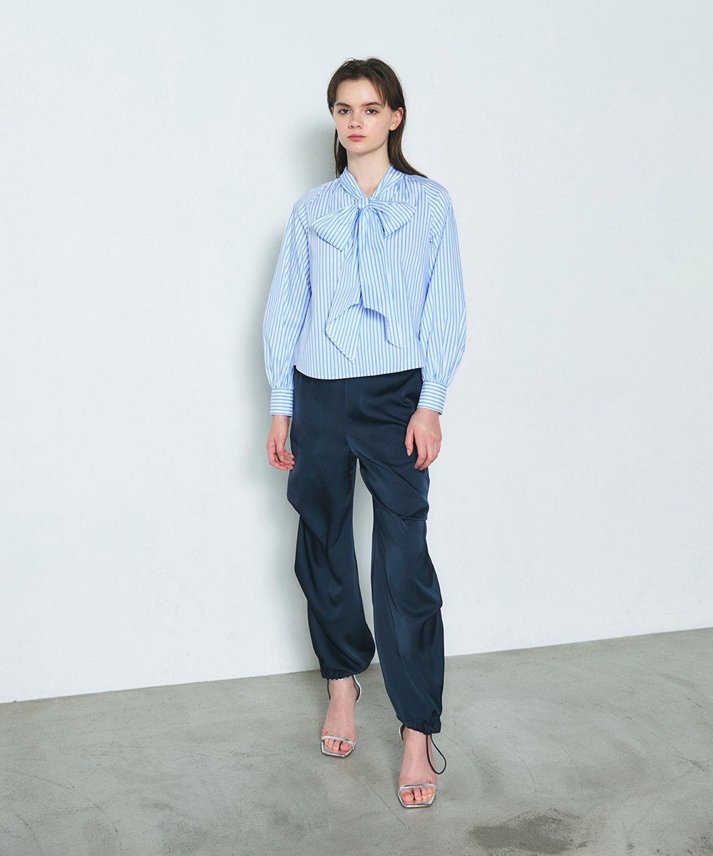 GRACE CONTINENTAL サテンワークパンツ 