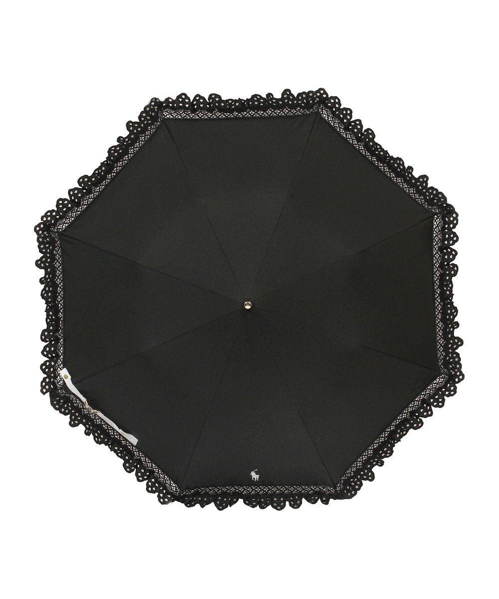 MOONBAT 【遮光/晴雨兼用日傘】POLO RALPH LAUREN(ポロ ラルフローレン) エンブフリル 折りたたみ傘 楽折 遮熱 UV 