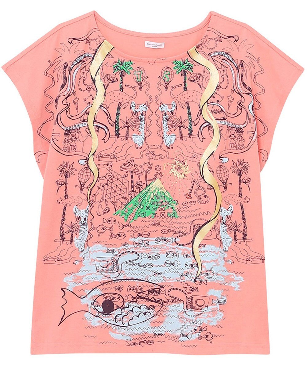 tsumori chisato SLEEP ツモリチサト トップス 3分袖 半袖 ルームウェア レディース UTT165 /ワコール 