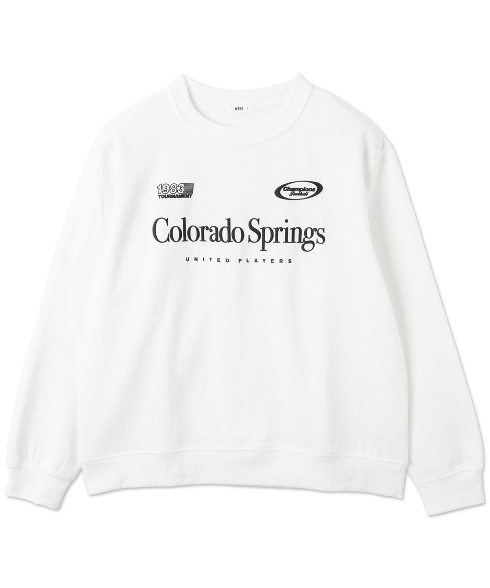 WEGO 【ユニセックス着用ITEM/裏起毛/SMLサイズ展開】リラックスフィットゲームロゴプルオーバー 