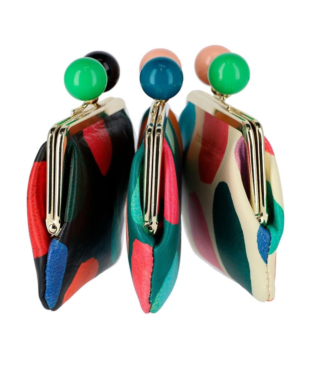 tsumori chisato CARRY カラフルズームドット がま口 小銭入れ 