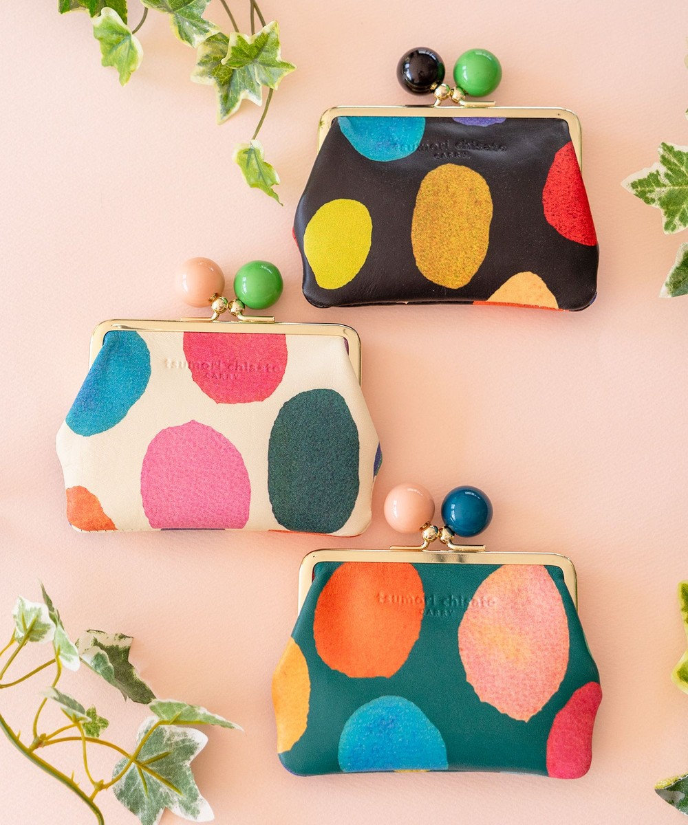 tsumori chisato CARRY カラフルズームドット がま口 小銭入れ 