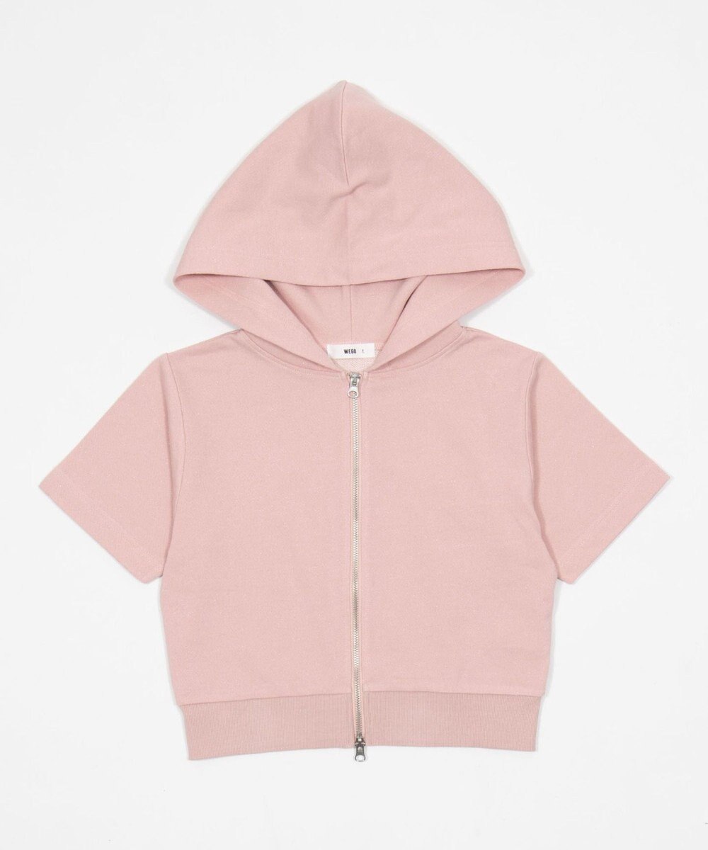 WEGO 【セットアップ対応】半袖ショートZIPパーカー 