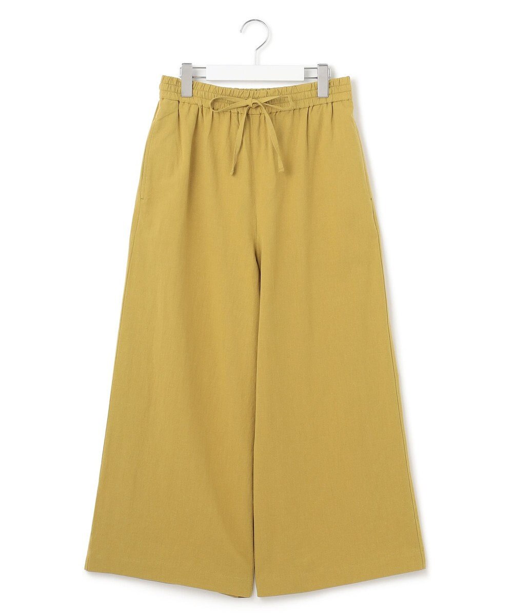 J.PRESS YORK STREET 【WOMEN】ワンウォッシュリネンコットン ワイドパンツ 