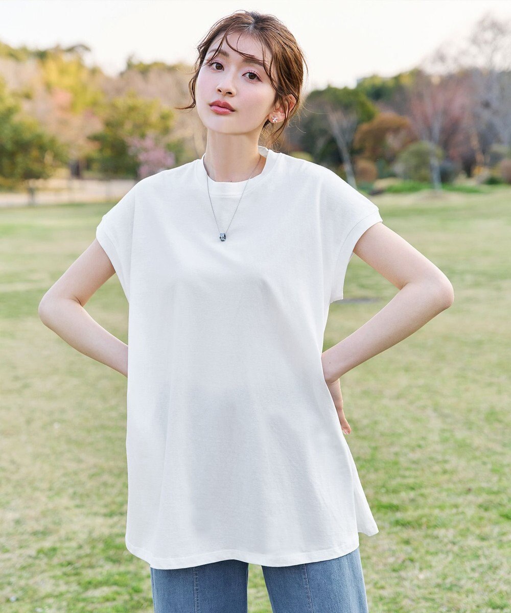 Tiaclasse 【新色追加】フレンチスリーブフレアカットソー 