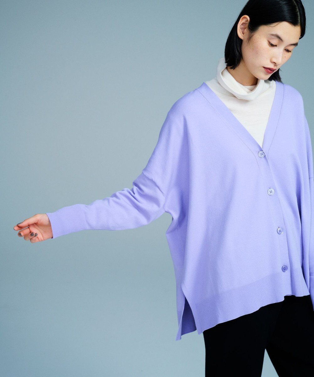 UNFILO スタイルアップニット カーディガン 