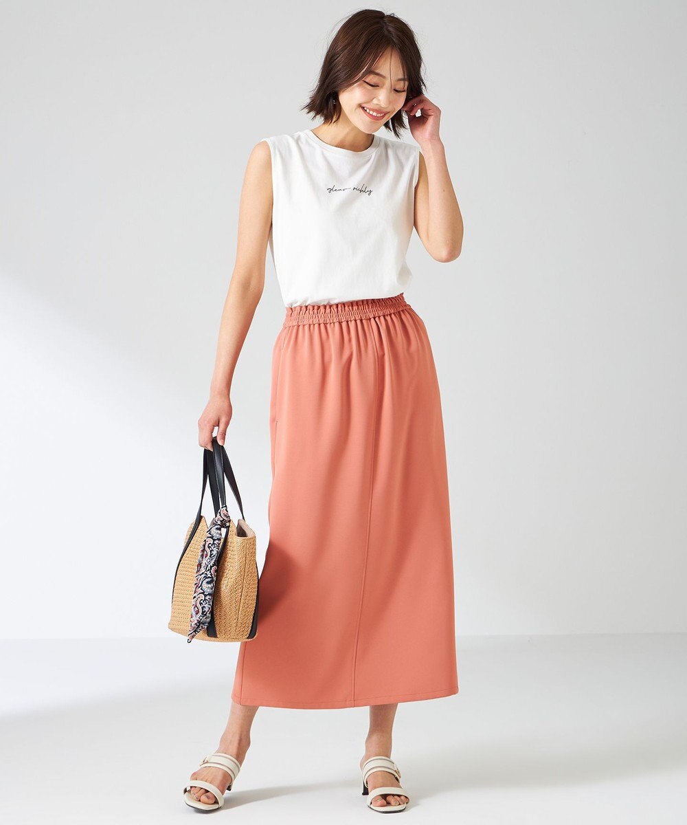 ANY SIS 【洗える】ノースリーブロゴ Tシャツ 