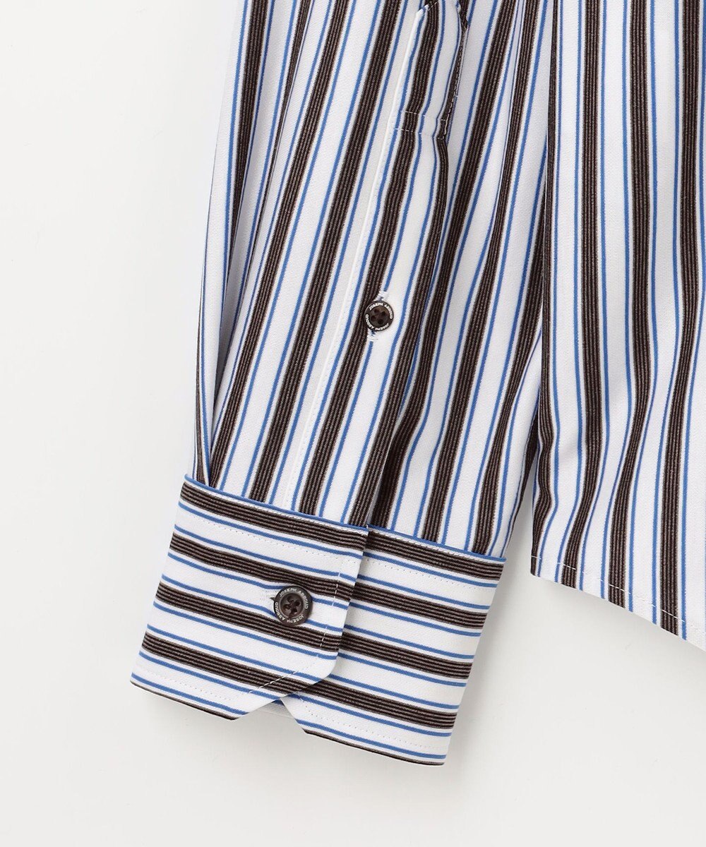 JOSEPH ABBOUD 【キングサイズ・快適な着心地・イージーケア】コンフォートジャージー ストライプ シャツ 