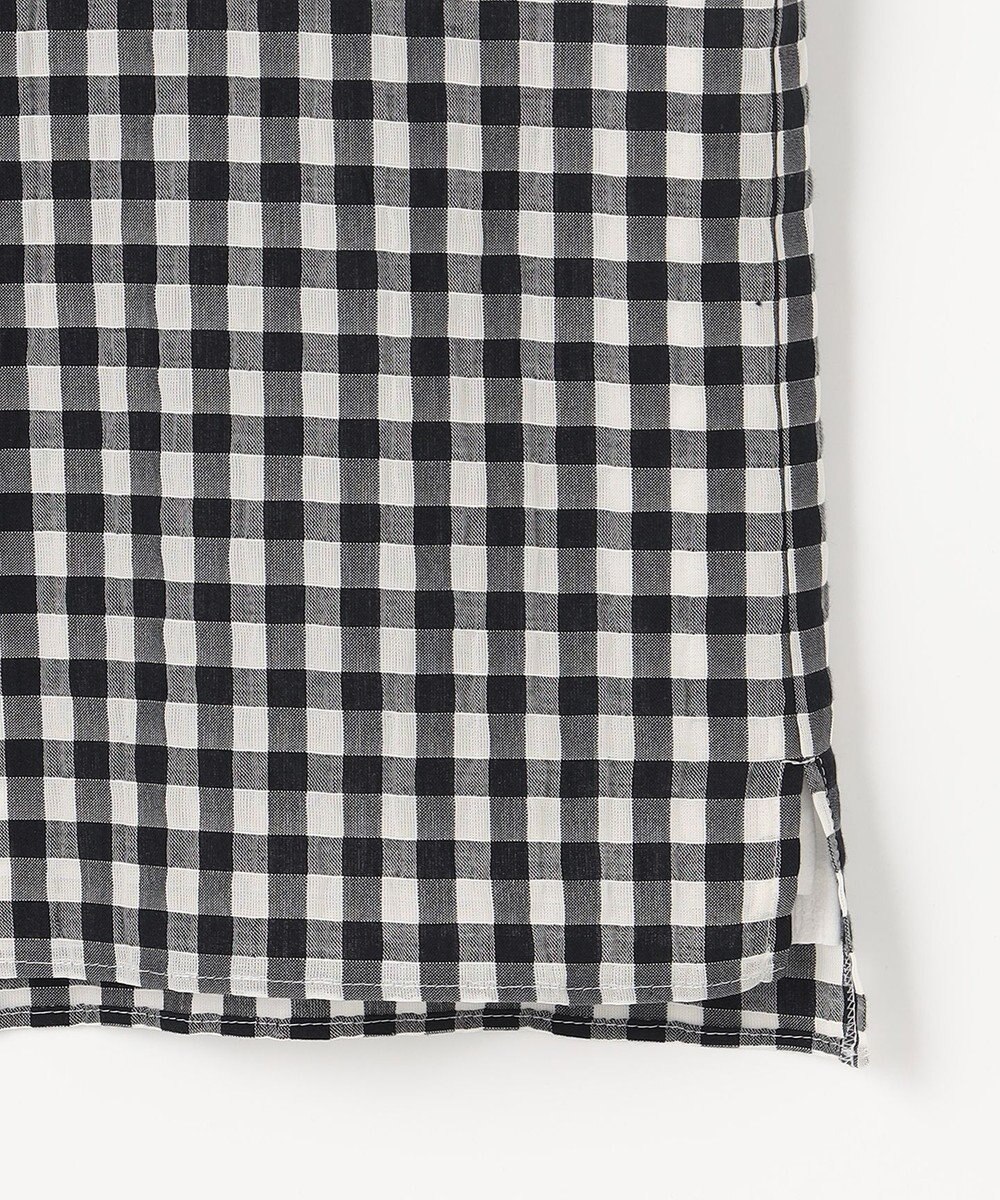 J.PRESS LADIES 【一枚で着映え】シアーギンガム クルーネック カットソー 