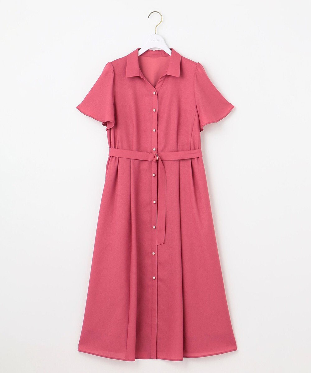 ANY SIS S 【接触冷感・UVカット・速乾】スムージーポリエステル シャツワンピース 