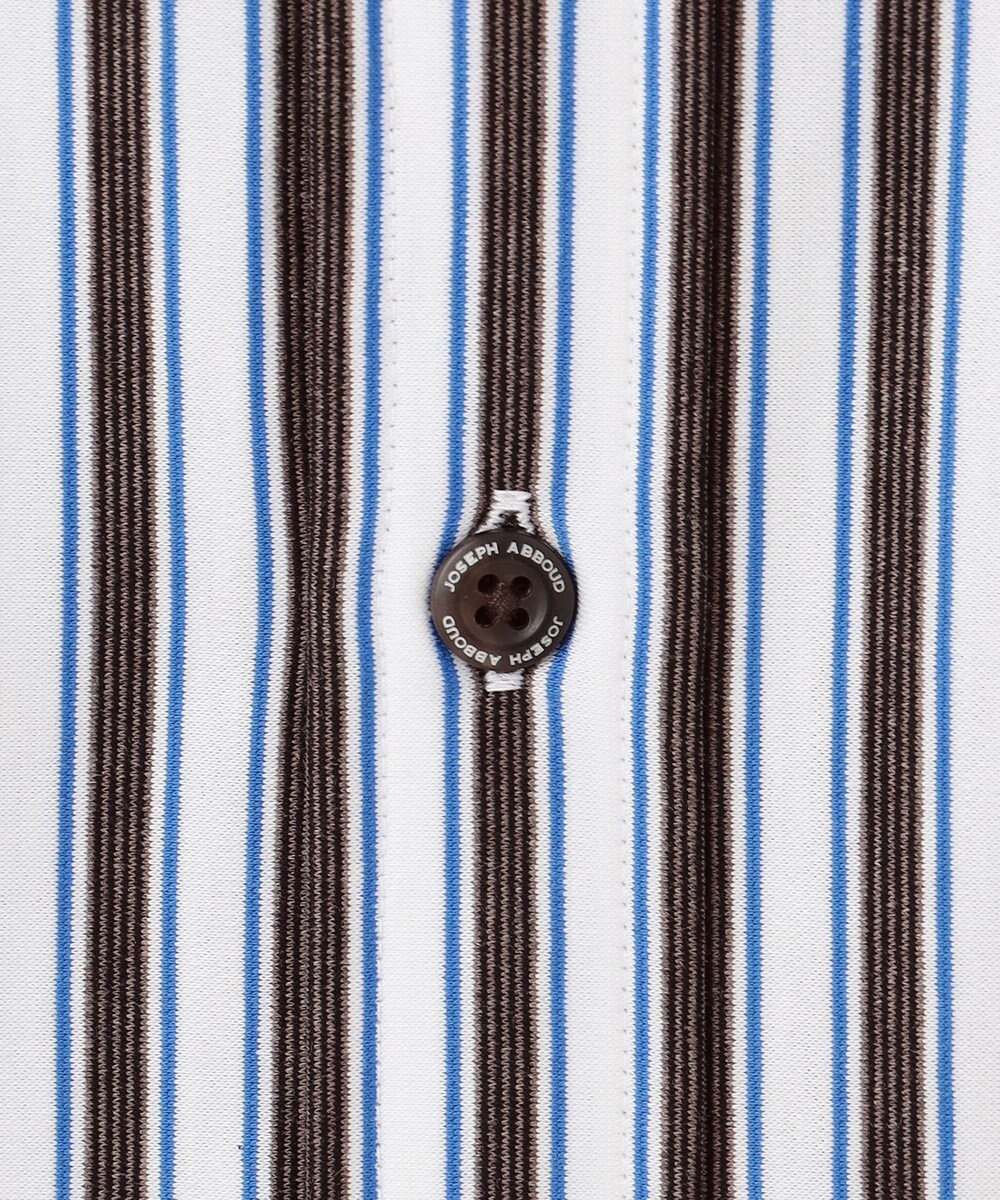 JOSEPH ABBOUD 【キングサイズ・快適な着心地・イージーケア】コンフォートジャージー ストライプ シャツ 