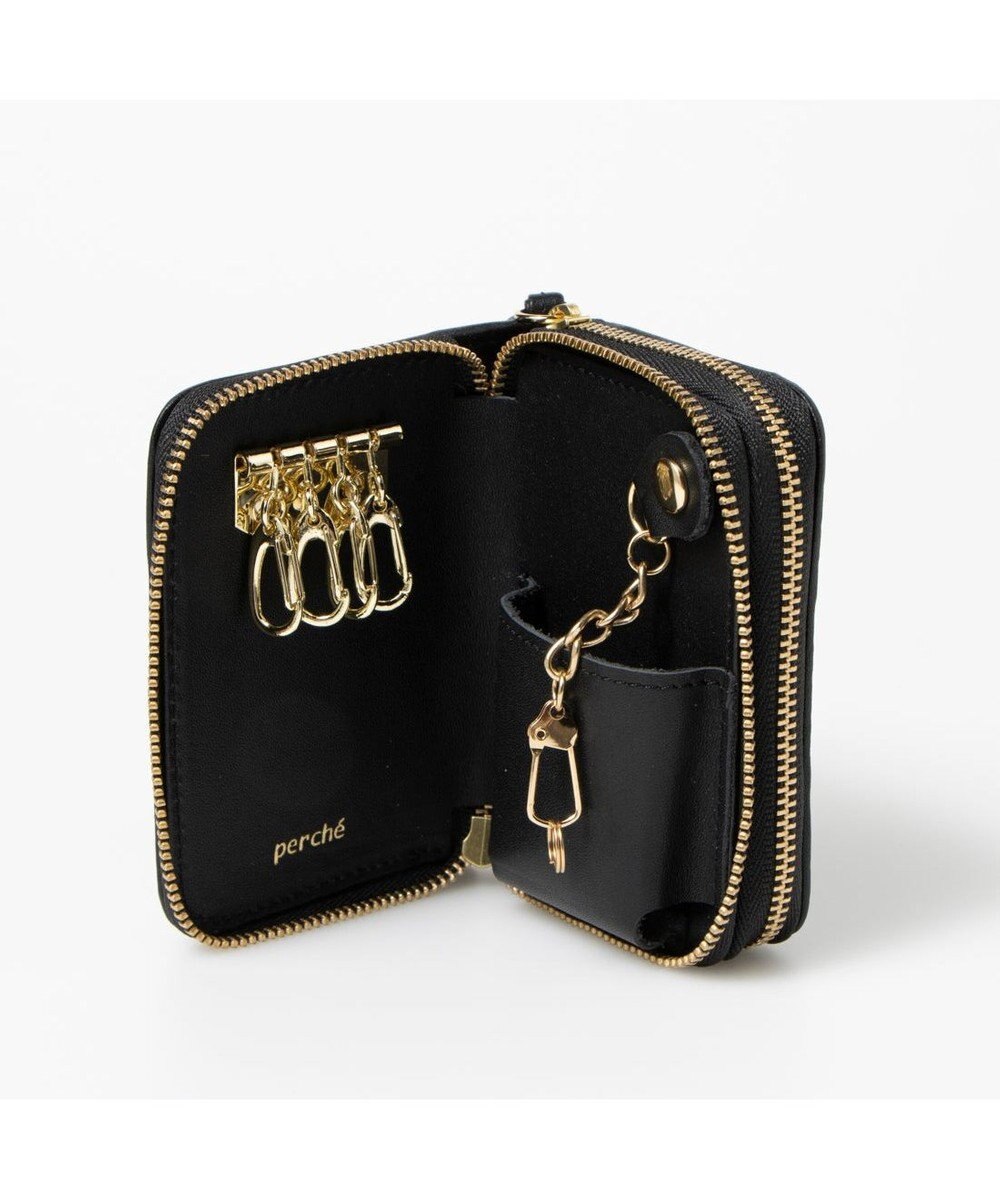 UNBILLION ペルケ perche / レザーメッシュ・ジャバラカードキーケース 