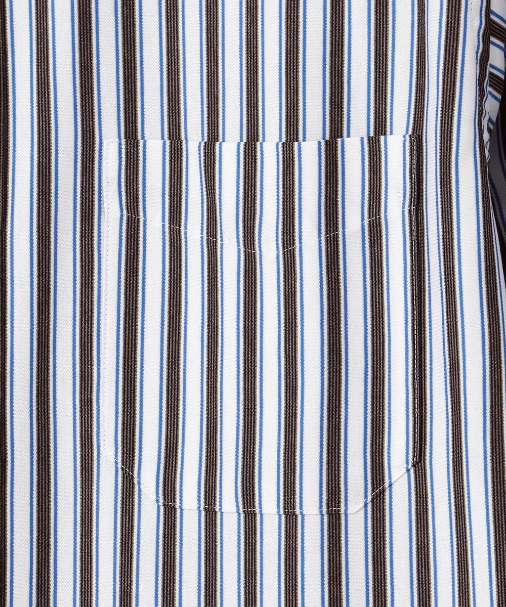 JOSEPH ABBOUD 【キングサイズ・快適な着心地・イージーケア】コンフォートジャージー ストライプ シャツ 