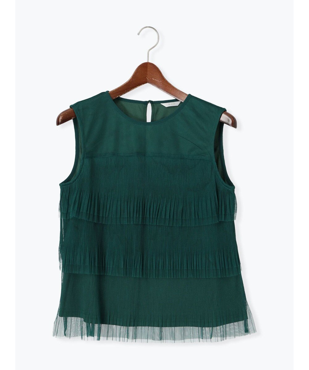 Te chichi ティアードチュールプリーツブラウス 