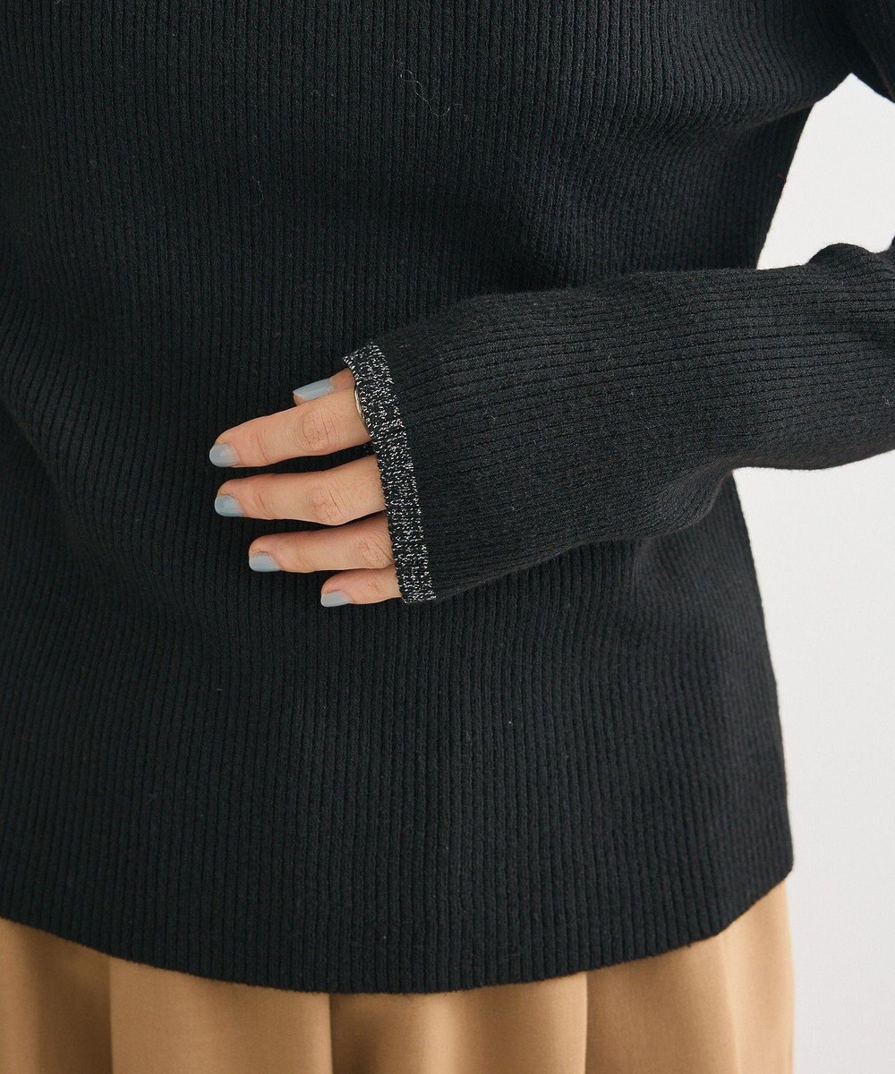 Green Parks チクチクしないリブタートルニットプルオーバー 