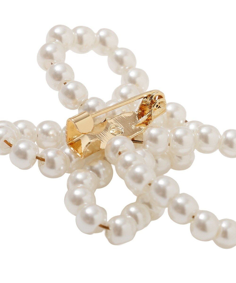 YECCA VECCA パールリボンブローチ 