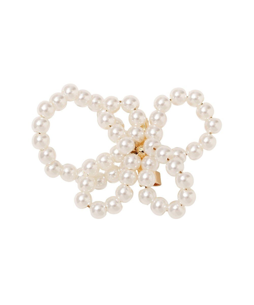 YECCA VECCA パールリボンブローチ 