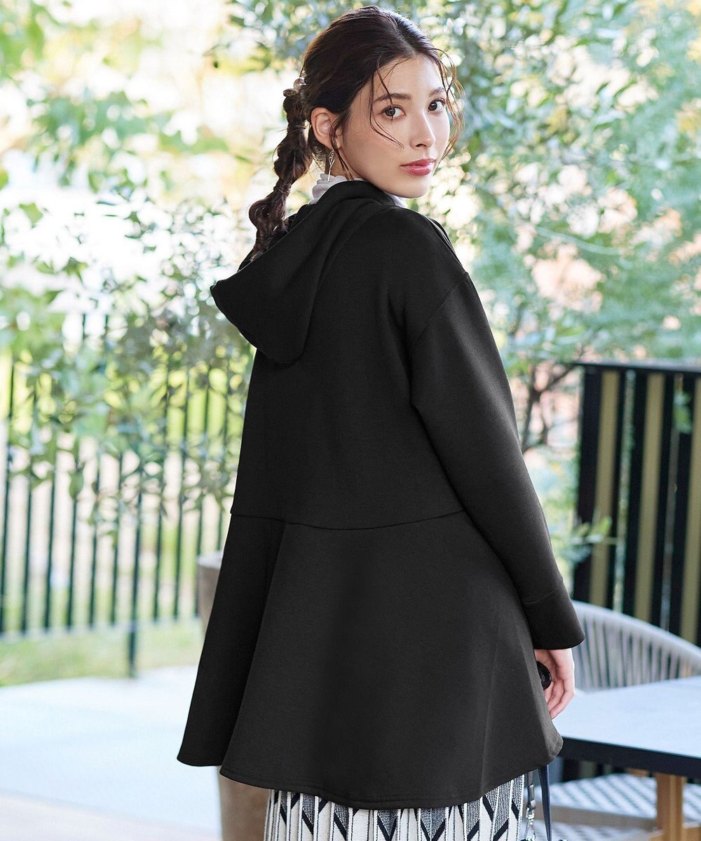 Tiaclasse 【洗える】バックフレアダンボールパーカー 