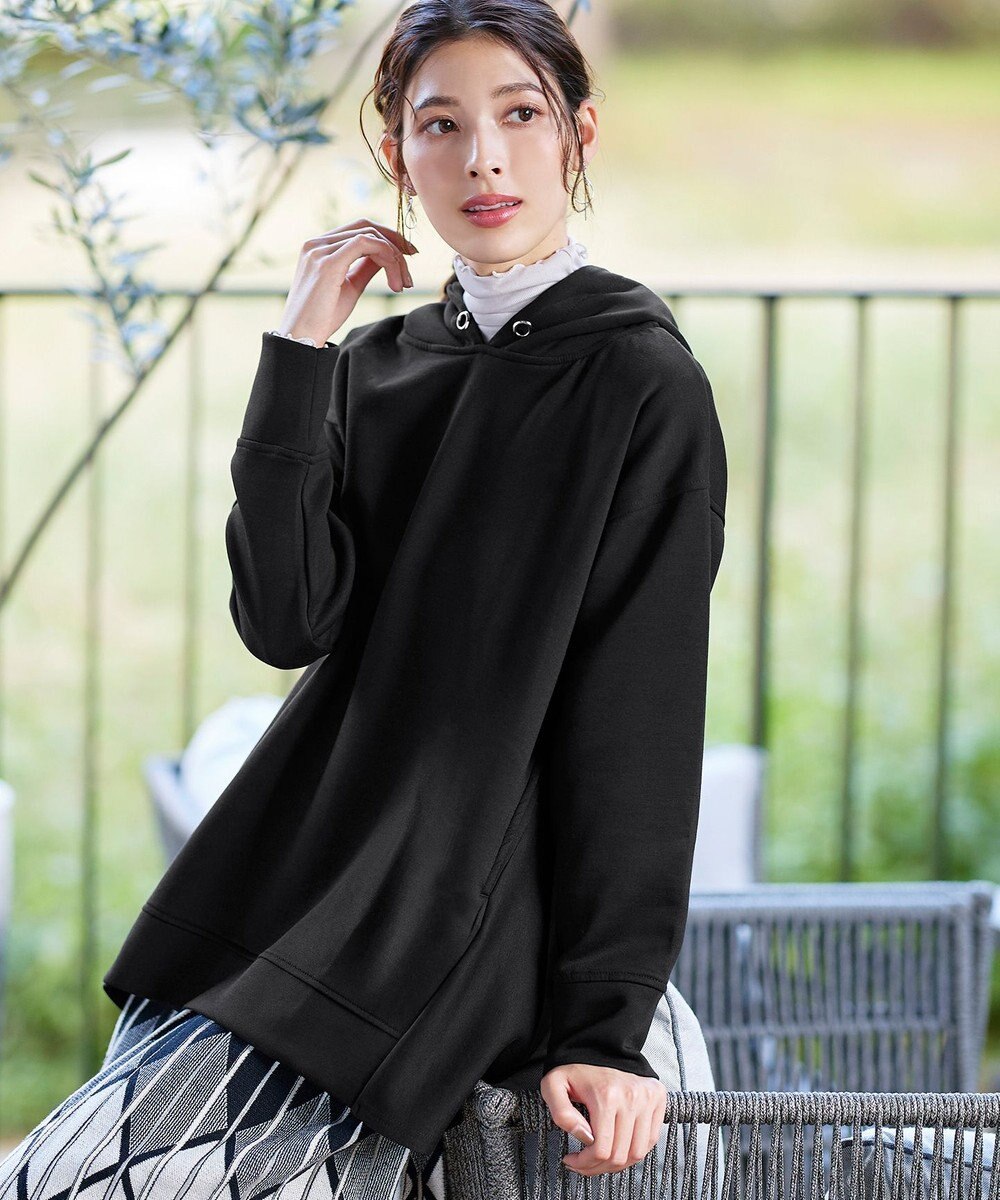 Tiaclasse 【洗える】バックフレアダンボールパーカー 