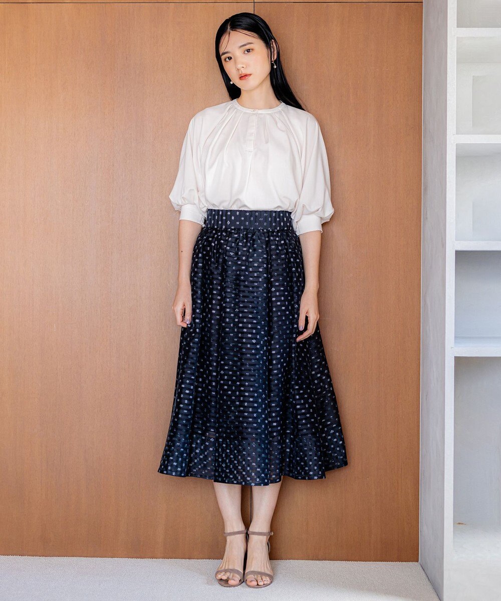 組曲 S 【セットアップ対応可】モノグラムプリントフレアスカート 