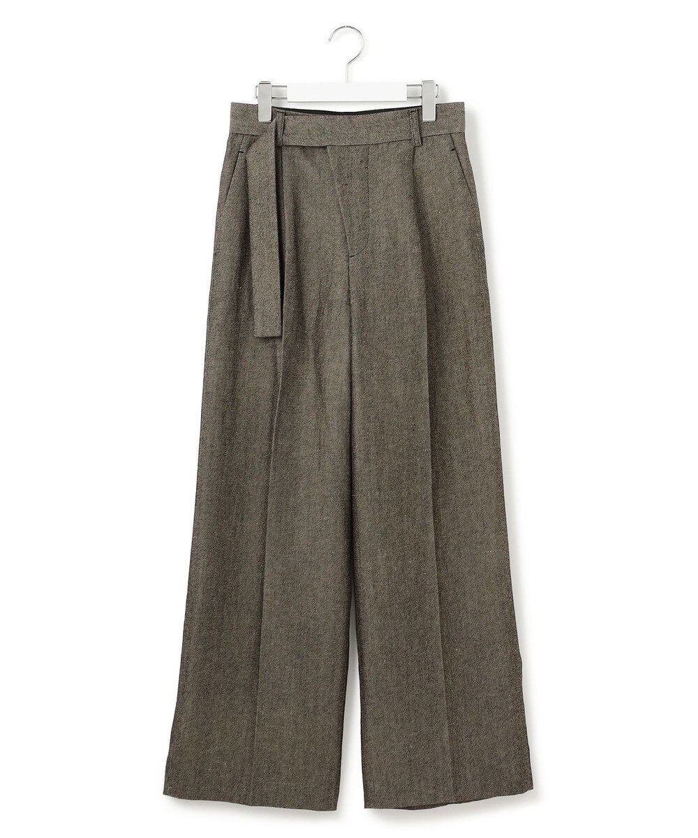 23区 【GOLD LABEL】ウールリネンツイル ワイドパンツ 