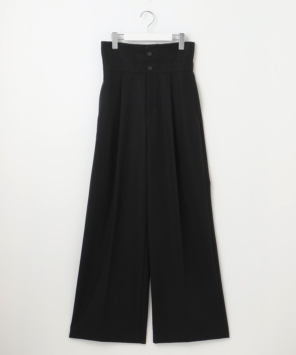 23区 【エステータ】コットンダブルクロス マーベルト ワイドパンツ 