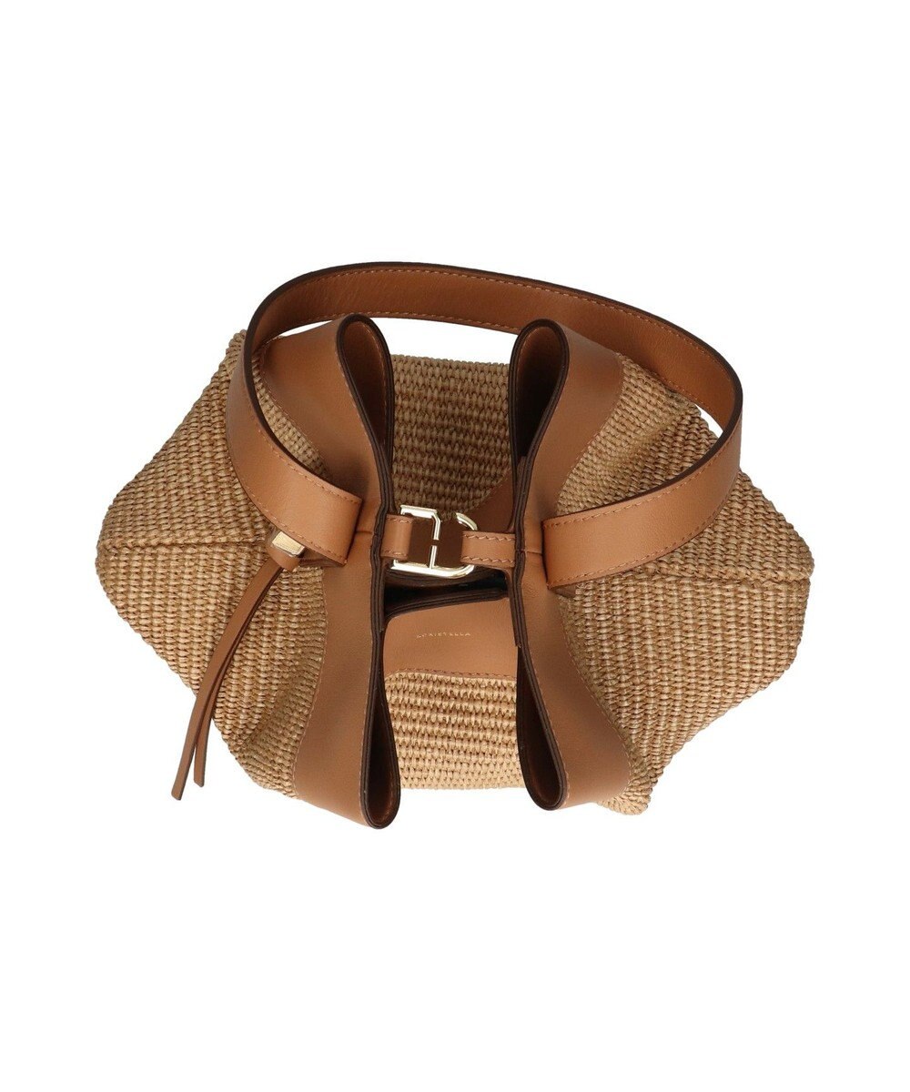 INTER-CHAUSSURES 【LORISTELLA】ワンハンドル異素材コンビネーション巾着バッグ 