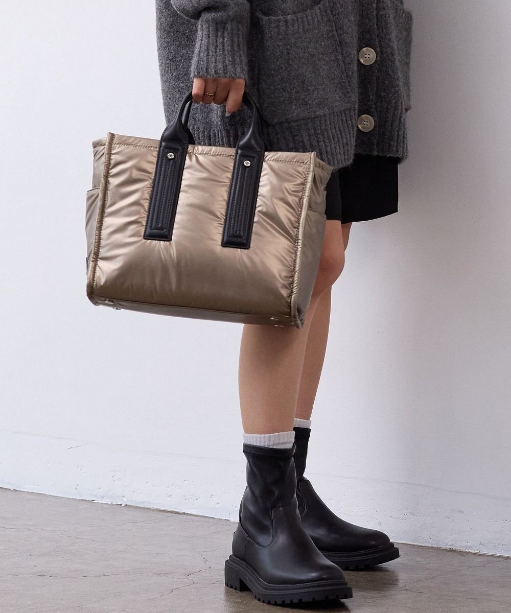 TOPKAPI 【TREASURE TOPKAPI】メタリック パデット ショルダー付 トートバッグ 