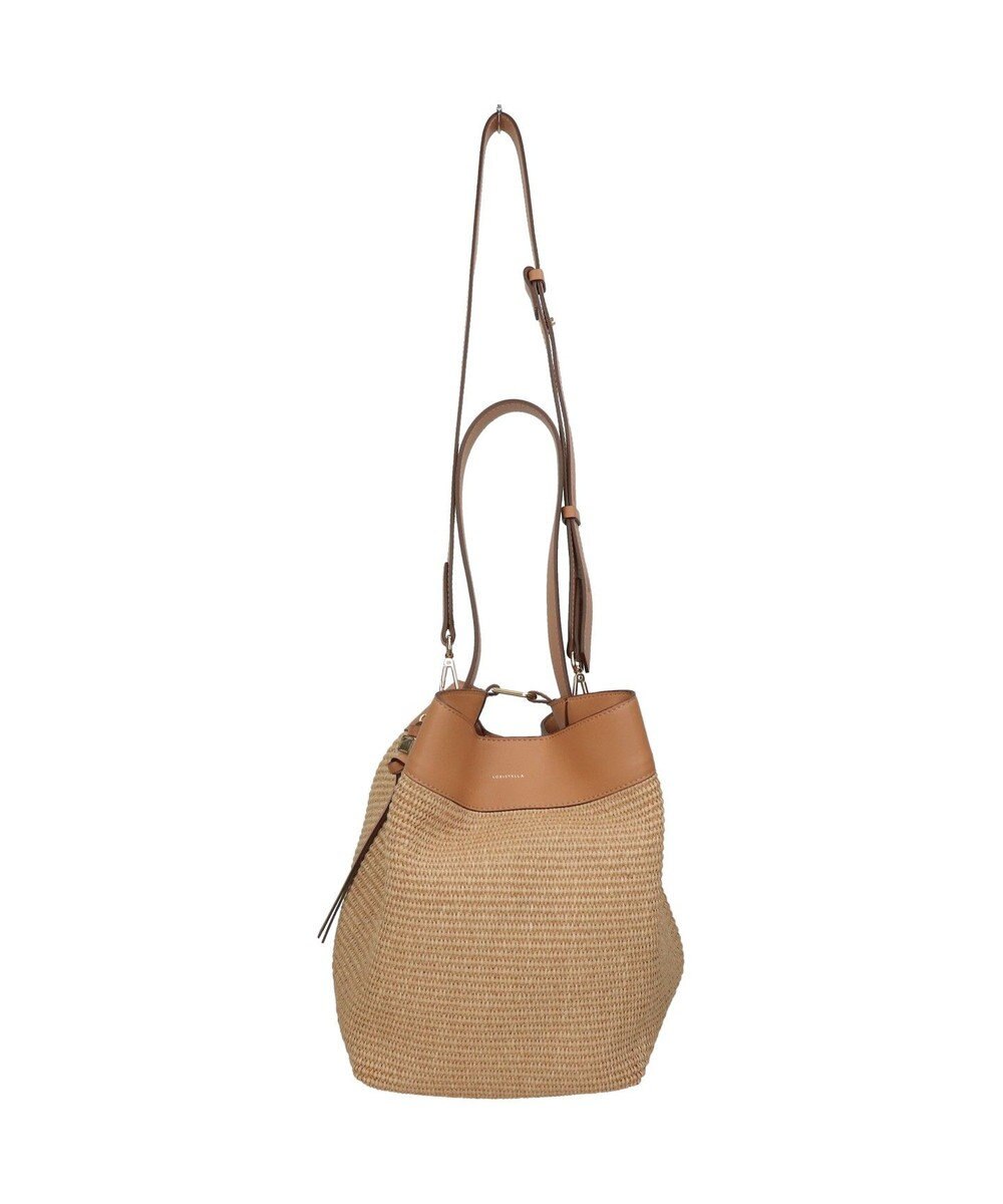 INTER-CHAUSSURES 【LORISTELLA】ワンハンドル異素材コンビネーション巾着バッグ 