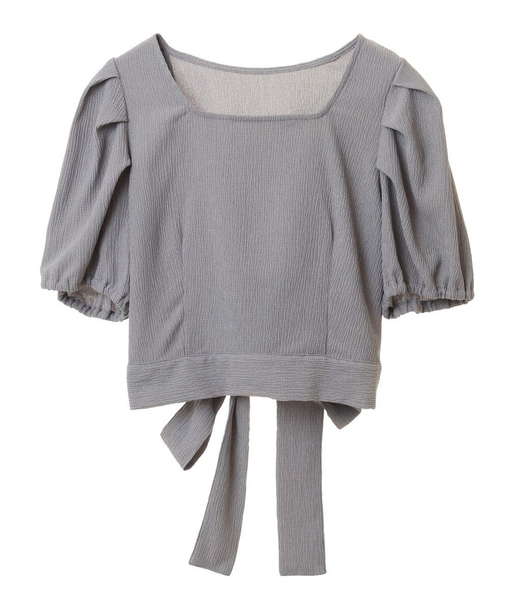 earth music&ecology ＳＥＴ２点バックリボンブラウス＋フレアスカート 