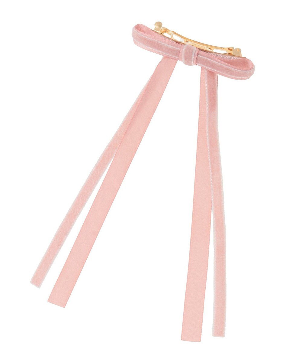 Maison de FLEUR ピンクマニアレイヤードリボンバレッタ 