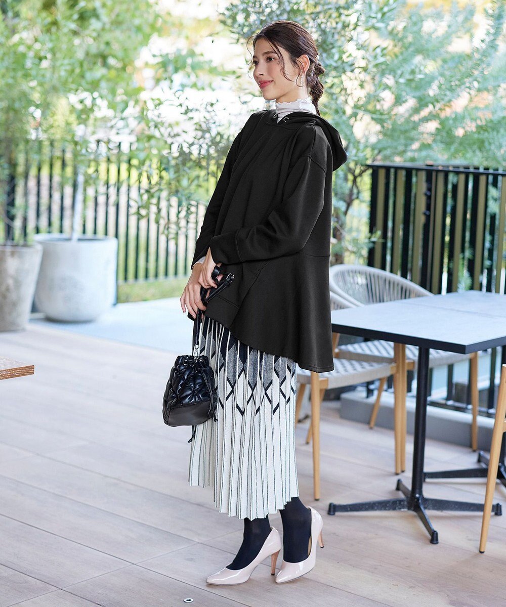 Tiaclasse 【洗える】バックフレアダンボールパーカー 